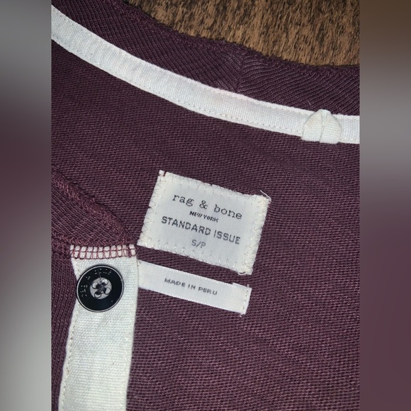 Rag & bone Henley mens S designer classic long sleeve button nwot $190 spring - Picture 3 of 5
